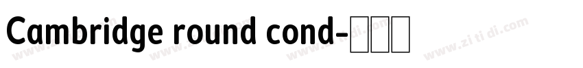 Cambridge round cond字体转换